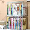 Transparent Acrylic Desktop Display Cabinet - Dustproof Large Capacity Bookshelf, Cd Album Book Magazine Sorting Storage Box