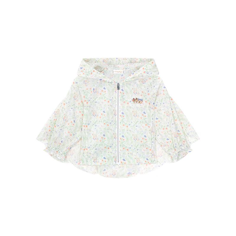 Teenie Weenie Kids Girls Floral Hooded Sun Protection Jacket 120