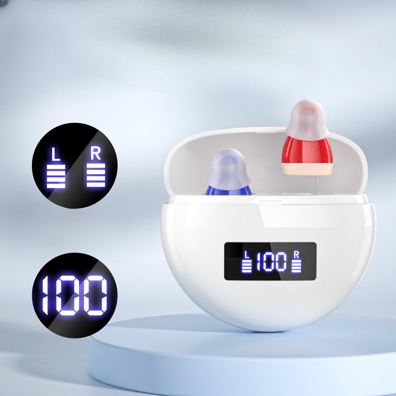 

Мини слуховые аппараты с аккумулятором и шумоподавлением, невидимый внутриушной легкий усилитель звука белый