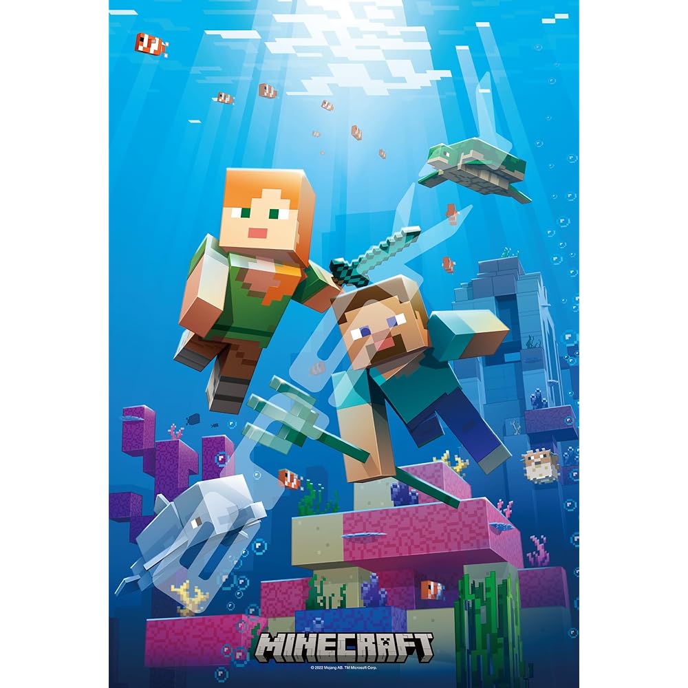Ensky Minecraft Aquatic Art Crystal Jigsaw Puzzle 300 Pieces 26x38cm