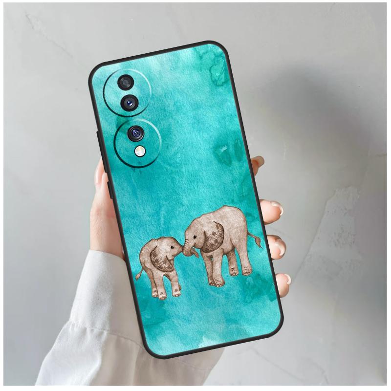 Baby Elephant For Honor Magic 8 7 6 5 Pro Case For Honor 400 200 Lite 90 70 50 X8c X8b X9a X9b X9c X9d Win