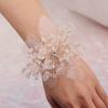 Photo Props Crystal Beads Bracelet Pearl Rhinestone Hand Flower  Wedding Party
