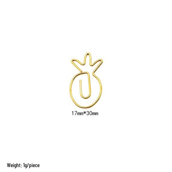 Creative Cartoon Insect & Plant Shaped Electroplated Paper Clips for File Organization