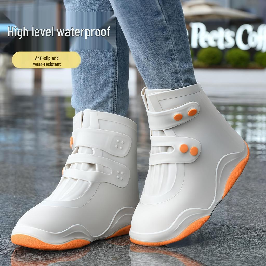 Silicone Non-Slip Waterproof Shoe Covers for Adults – Thickened, Wear-Resistant, Reusable Rain Boots for Men and Women