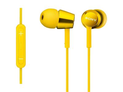 Sony Earphones Canal Type with Remote Control and Microphone for Yellow Y MDR-EX150IP iPhone/iPod/iPad MDR-EX150IP