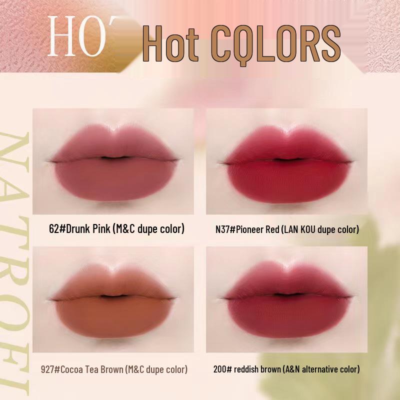 NOVO5979 Soft Mist Matte Velvet Long-Lasting Lipstick - High Pigment & Non-Stick Lip Gloss