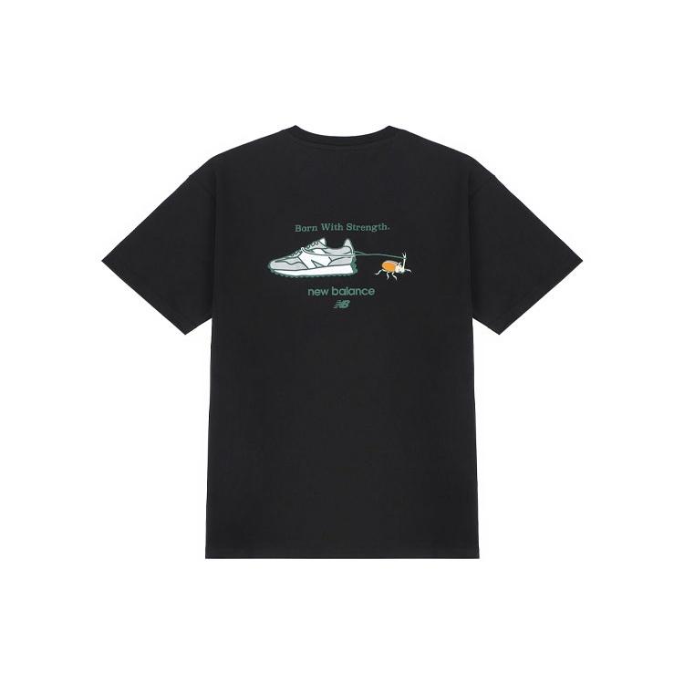 New Balance Logo Graphic T-Shirt Asia Sizing 'Black' Men's AMT22397-BK