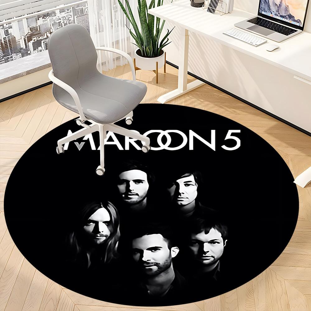 1PC Maroon 5 Office Round Rug Perfect for Office Non-Slip Backing, Decorative Floor Mat yy250916036
