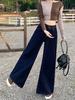Women's American Retro High-Waisted Wide-Leg Jeans - Spring Fashion, Loose Fit, Floor-Length