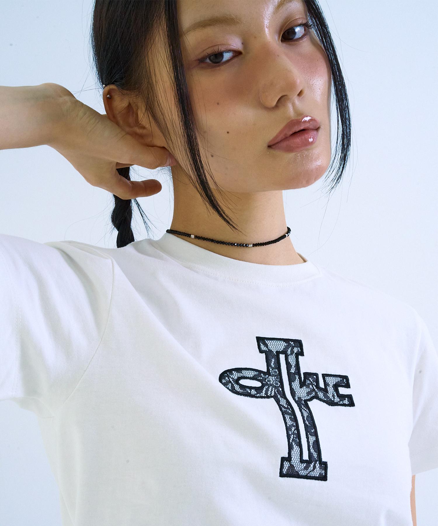Episode Untitled Lace Applique Logo Crop Top White White/1