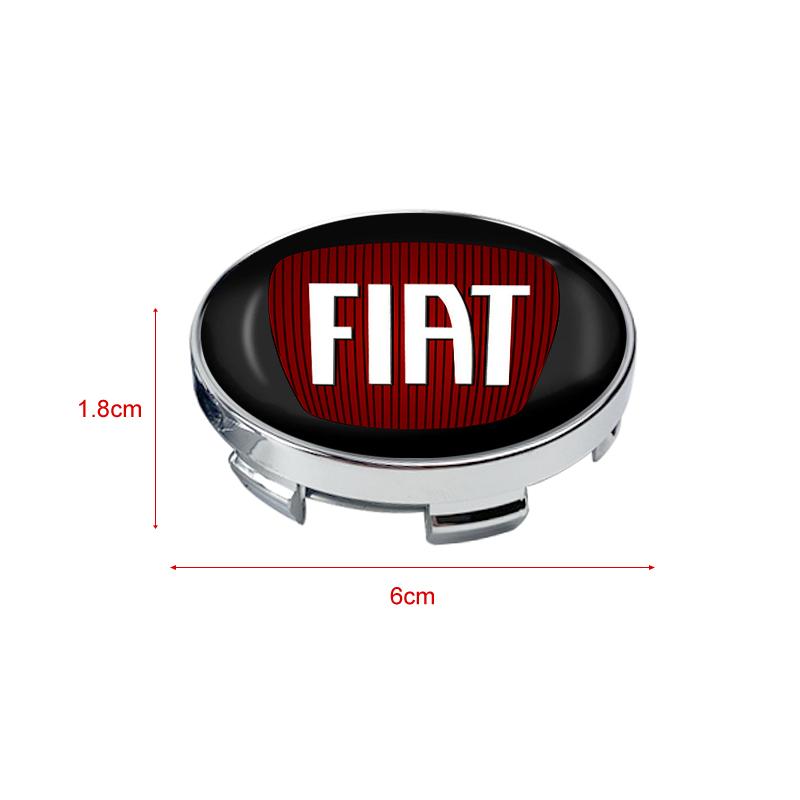 4 buc 60mm Capac Central Roată Mașină Capac Jantă Embleme Autocolante Pentru Fiat 500 Punto 125 500 Bravo Stilo Panda Abarth Tipo Viaggio