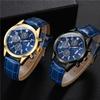Popular Men Leather Watch with Calendar Luminous Function Watch Fashion Quartz Wristwatches Watches for Men Relogio Masculino