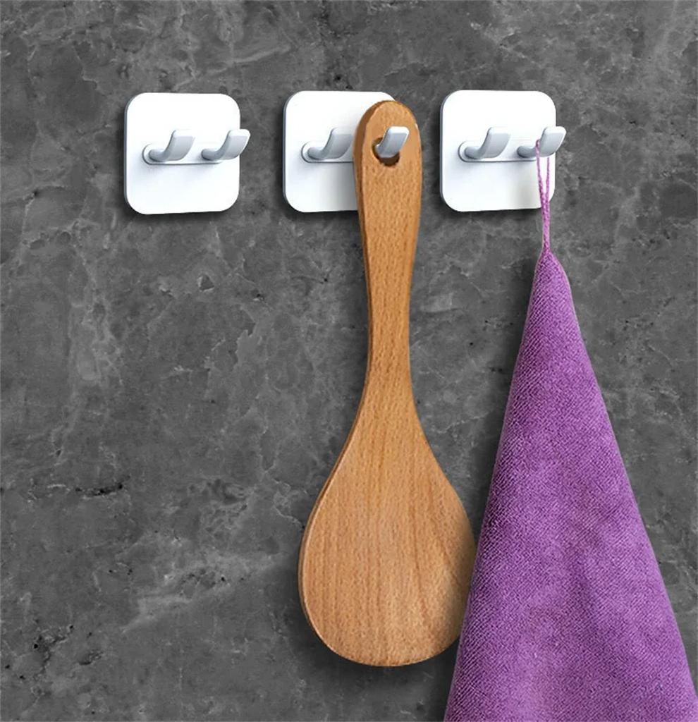 Bathroom Hook Kitchen Self-adhesive Hook Seamless Strong No Need To Punch Living Room Wall Hanging Home Furnishings Accessories
