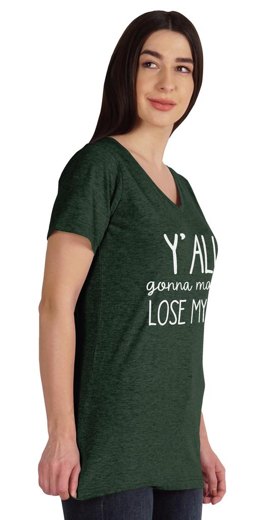 Inkmeso Y'all Gonna Make Me Lose My Mind Tshirt For Women Moms Life Top