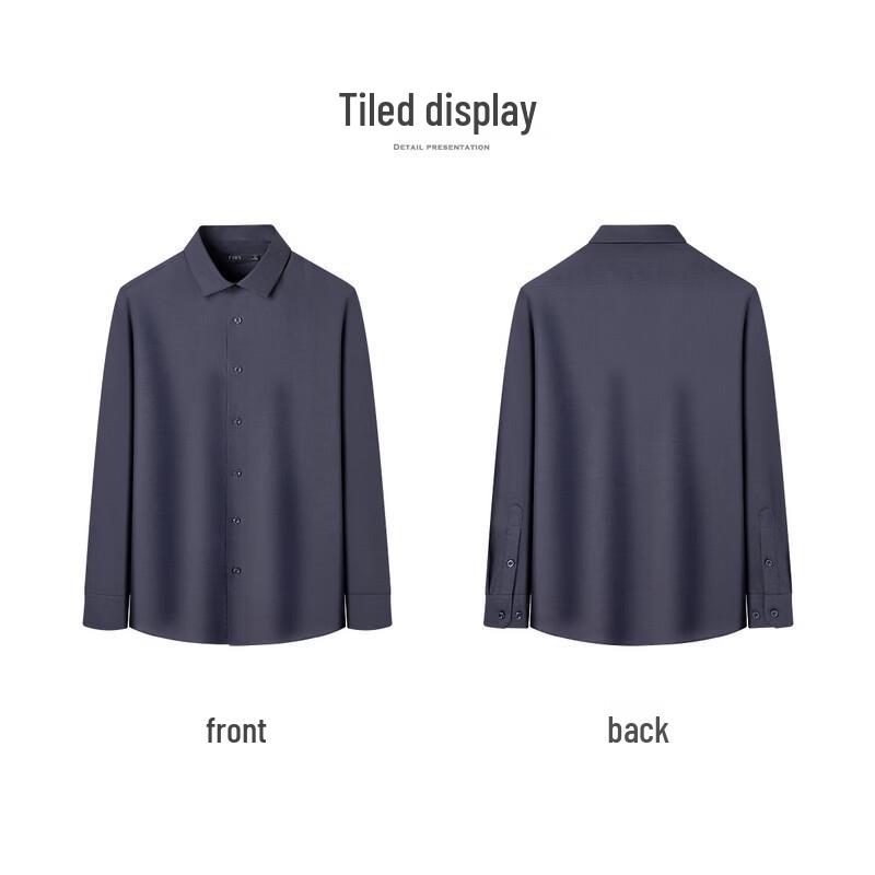 FIRS Men's Wrinkle-Free 100% Cotton Business Casual Long Sleeve Shirt