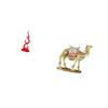 Abstract Flame Camel Resin Sculpture Modern Fire Animal Statue Desktop Ornament for Patio Office