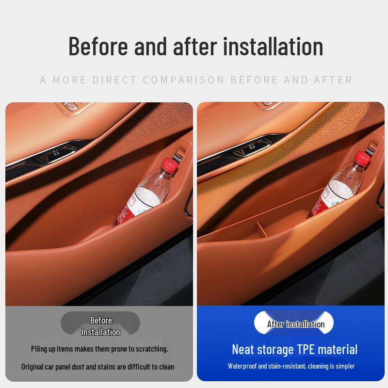 BYD Tang Car Door Silicone Storage Box for 26 Models - Waterproof, Original Car Color
