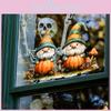 Halloween Cartoon Dwarf And Pumpkin Static Window Sticker For Modern Home Decoration