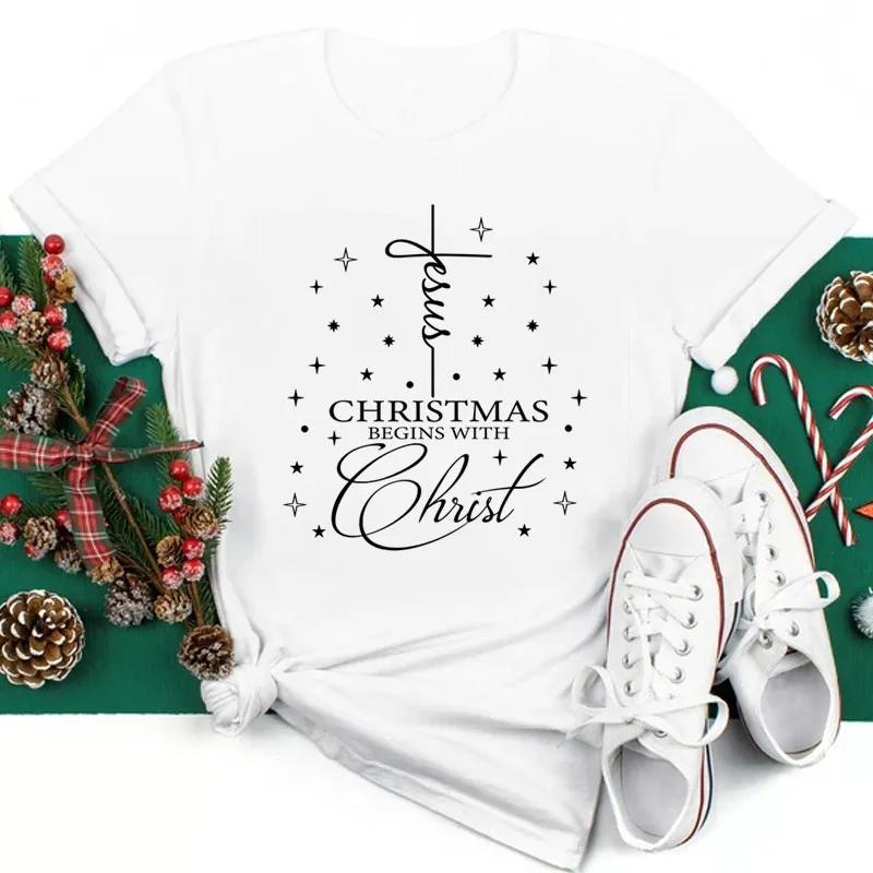 Just A Girl Who Loves Christmas Print Women Tshirts Cute FeUnisex Christmas Clothes New Year Party Tshirt