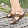 Herren Sommersandalen mit offener Zehenpartie aus Rindsleder, zum Hineinschlüpfen, für Freizeit und Outdoor