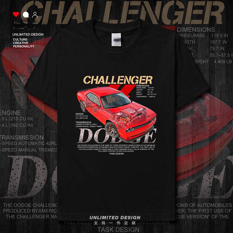 

American Racing Dodge Challenger Hip Hop Casual street sports Summer Loose мужская футболка Футболка для девочек пары одного стиля XXXXXL чёрный