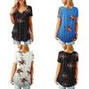 Elegant Women Floral Short Sleeve T-shirt Tops With Comfortable Loose Fit Design