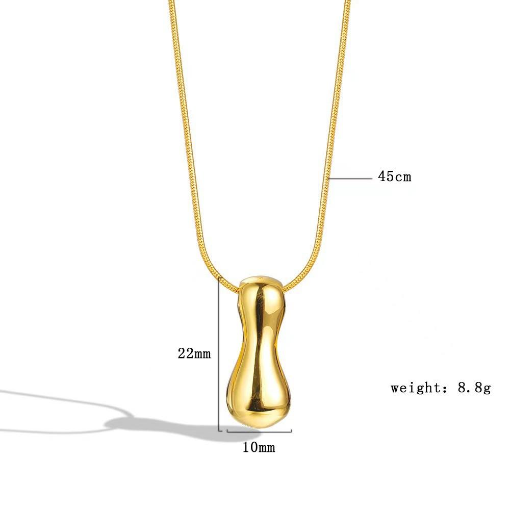 [9.30% off from 10 pieces] Balloon bubble chubby 26-letter necklace bare body simple pendant