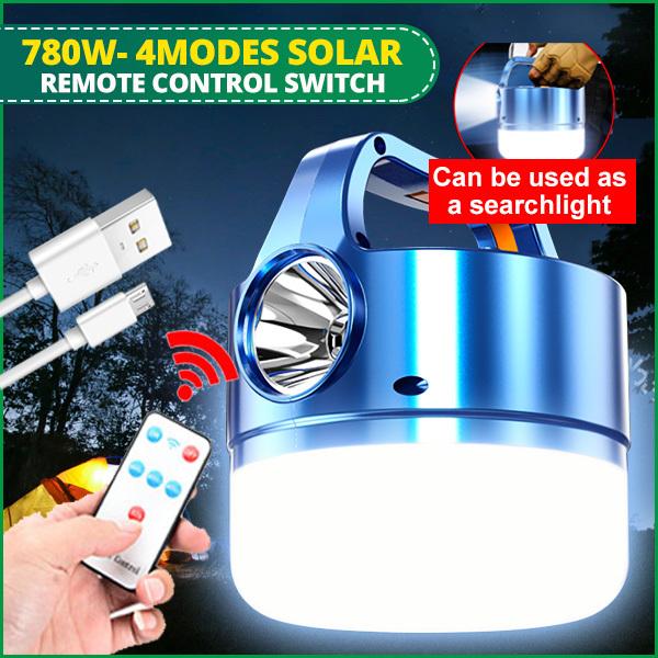 Powerful Camping Lights Solar LED USB Rechargeable Flashlight Outdoor Remote Bulb Tent Lantern Fishing Emergency Light Tourism
