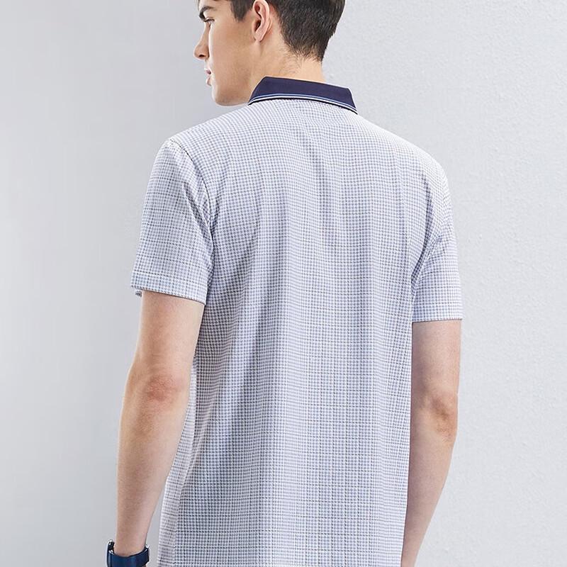 Men s Houndstooth Print Short-Sleeve Polo Shirt 2XL