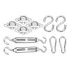 42pcs set Stainless Steel AntiRust Sun Shade Sail Hardware Kit for Outdoor Patio Garden Rectangle Square Triangle Sun