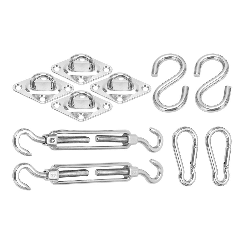 42pcs set Stainless Steel AntiRust Sun Shade Sail Hardware Kit for Outdoor Patio Garden Rectangle Square Triangle Sun