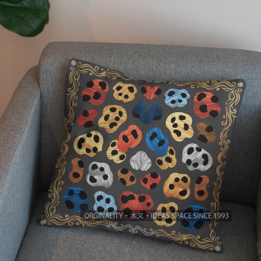2D Leopard-Print Geometric Pattern Throw Pillow Pattern Cushion Cover Suitable For Sofa Bedroom Car Pillow Cover