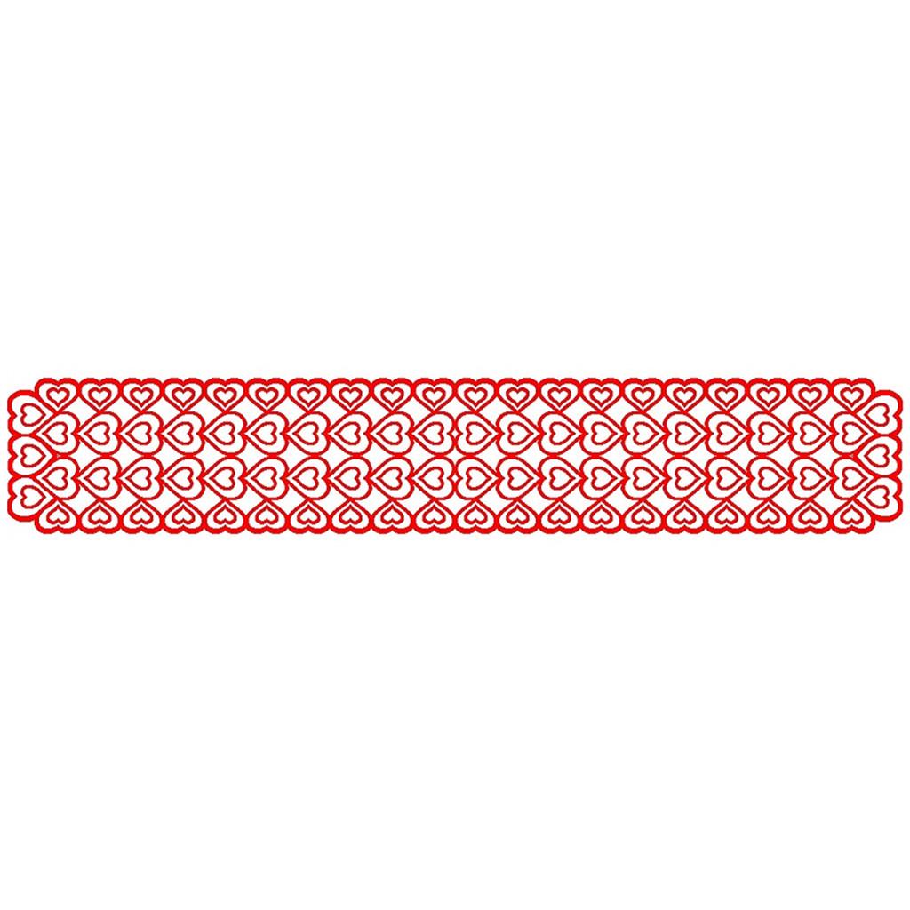Valentine's Day Table Flag Decoration Red Knitted Love Table Flag