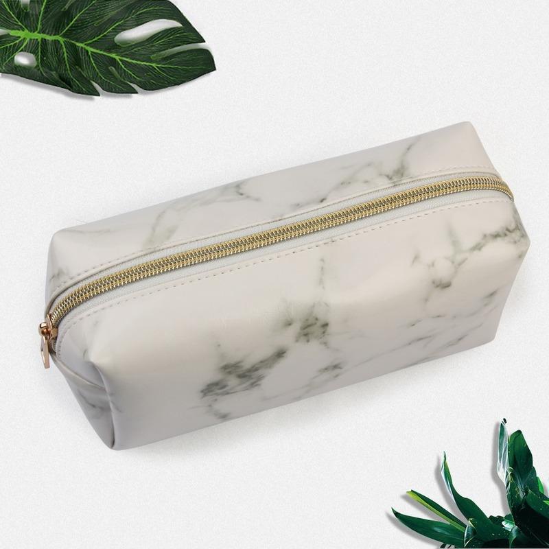 Cosmetic Brushes Marbling Simple Portable Storage Cosmetic Beauty Wash Bag Packages Can Be Accommodated Beauty Tools