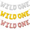Wild One Alphabet Balloon Set Baby Birthday Theme Party Decoration Arrangement 1 Year Old Aluminum Film Balloon