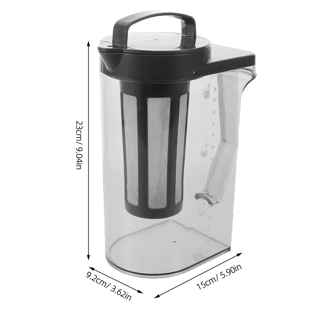 Water Pitcher With Infuser Pour Spout Lid Plastic Easy To Clean For Cold Brewing Tea Iced Iced Tea Fruit Drink Lemon Water Juice