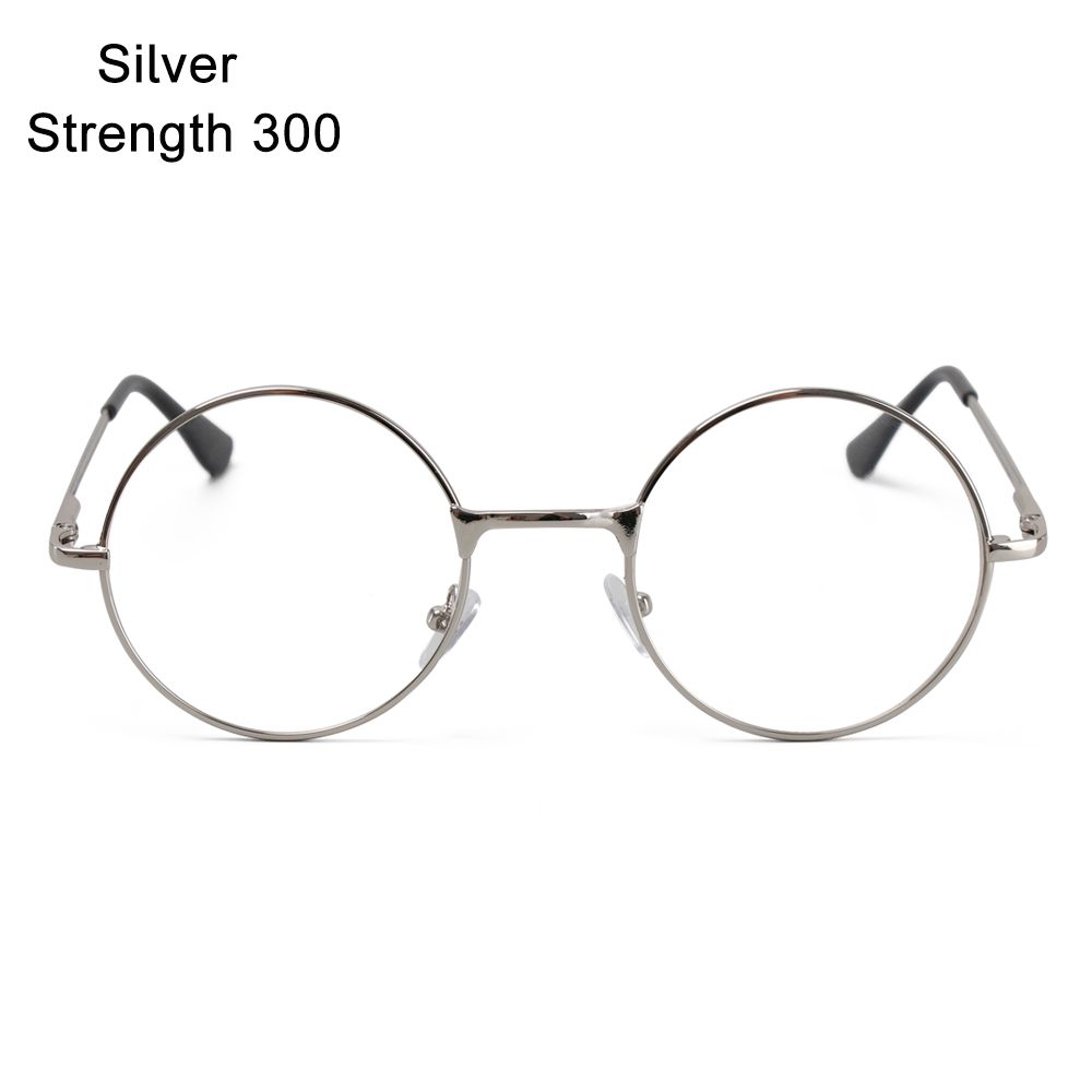 

Spring Hinge Ultra Light Resin Round Vision Care Eyeglasses Reading Glasses +1.00~+4.0 Diopter Strength 300 срібний