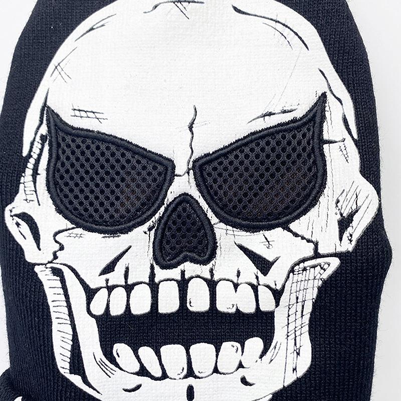 Fashion Halloween Skeleton Ghost Gloves Hat Creative Luminous Half Finger Full Fingers Print Warm Breathable Gloves Gifts