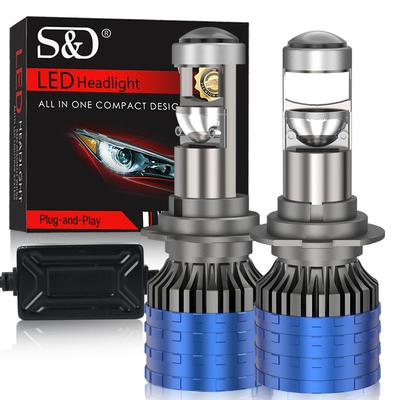 2 Pz H4 H7 Led Mini Lente Del Proiettore H8 H11 Canbus 9005 HB3 9006 HB4 Lampadine per fari dell'auto 80000LM 120 W Hi/Lo Fascio Faretto LHD RHD Lampada Auto 12 V 6000 K