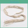 Bohemian Waist Rope Belt With Handwoven Cotton Linen For Beach And Casual Wear
