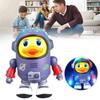 Space Dazzling Music Robot Shiny Educational Electronic Walking Dancing Smart Space Music Robot Toys
