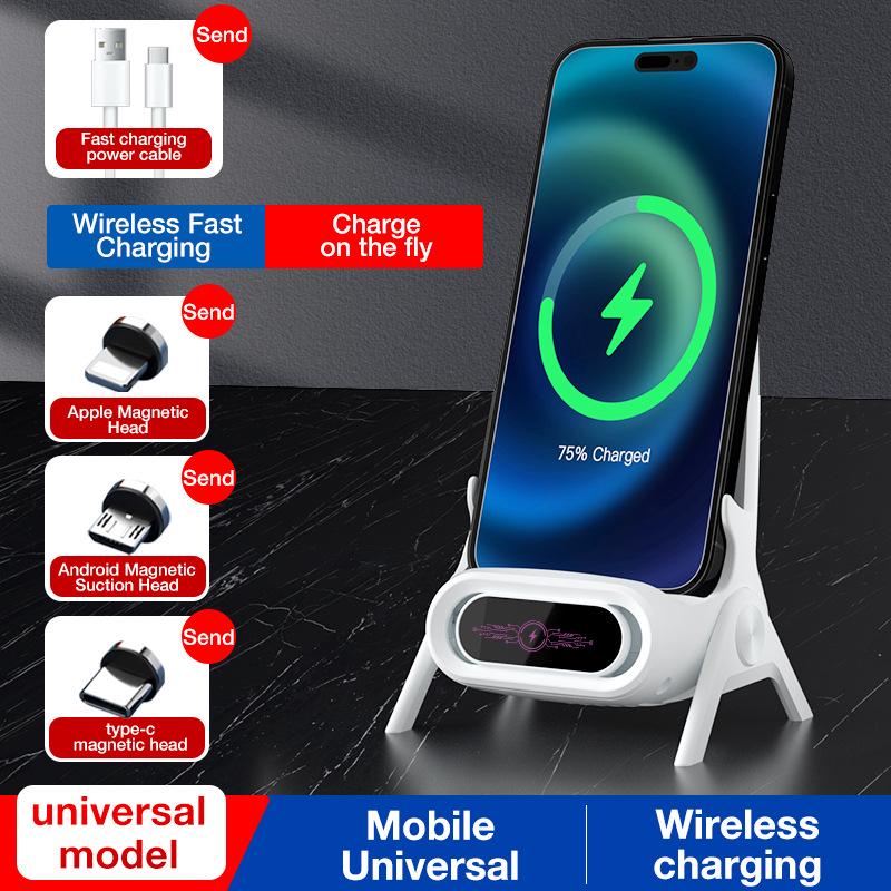 Lazy Sofa Wireless Charging Speaker Stand: Magnetic Phone Holder for Binge-Watching