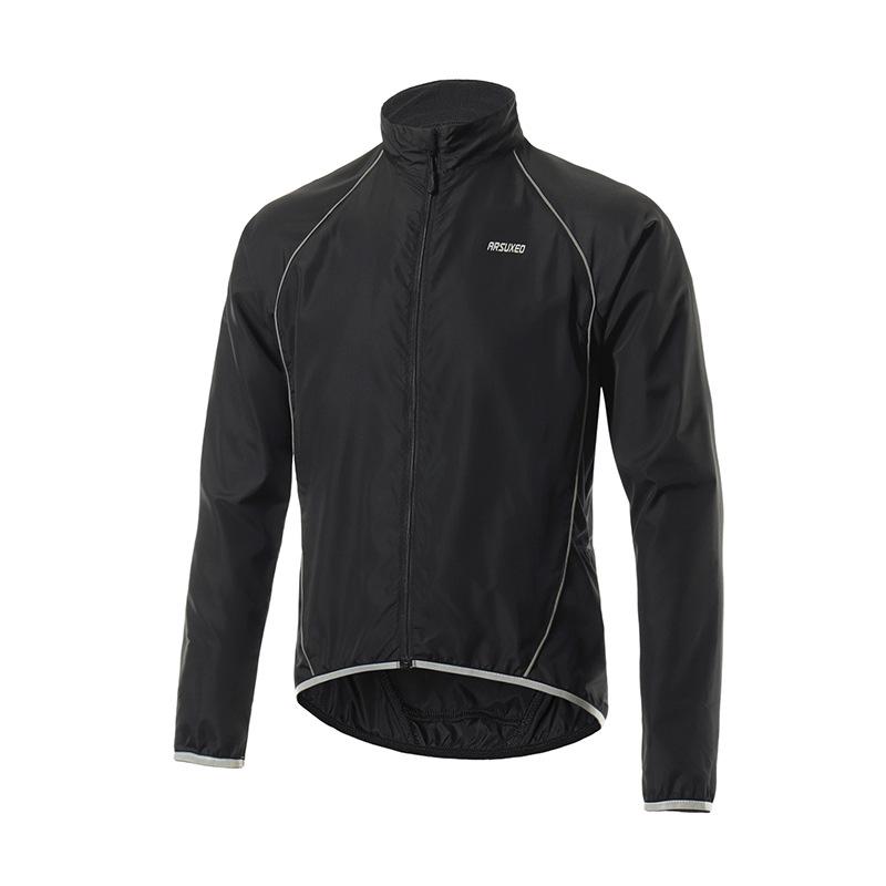 

Мужская ветрозащитная велосипедная куртка iSPEEDO - Легкая, с защитой от солнца и идеально подходит для бега или езды на велосипеде на открытом воздухе Asian XL (EU L) чёрный