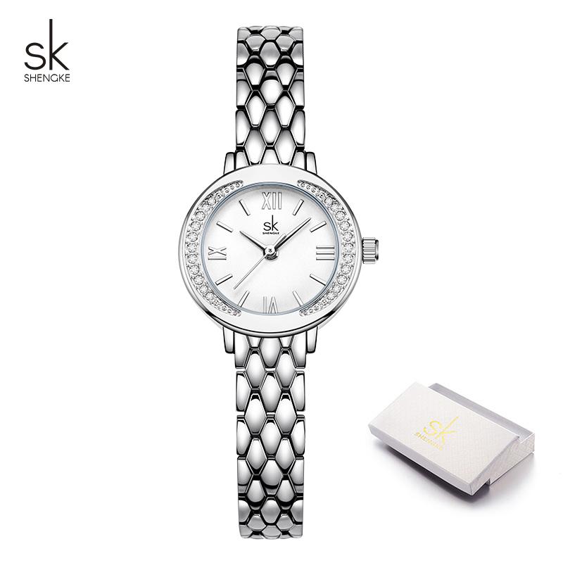 

Shengke New Design Women s Quartz Watches Top Brand Ladies Wristwatches Original Female Best Elegant Gifts Clock серебряный