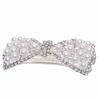 Wedding Bridal Bowknot White Pearl Crystal Hair Pins Hair Accessory