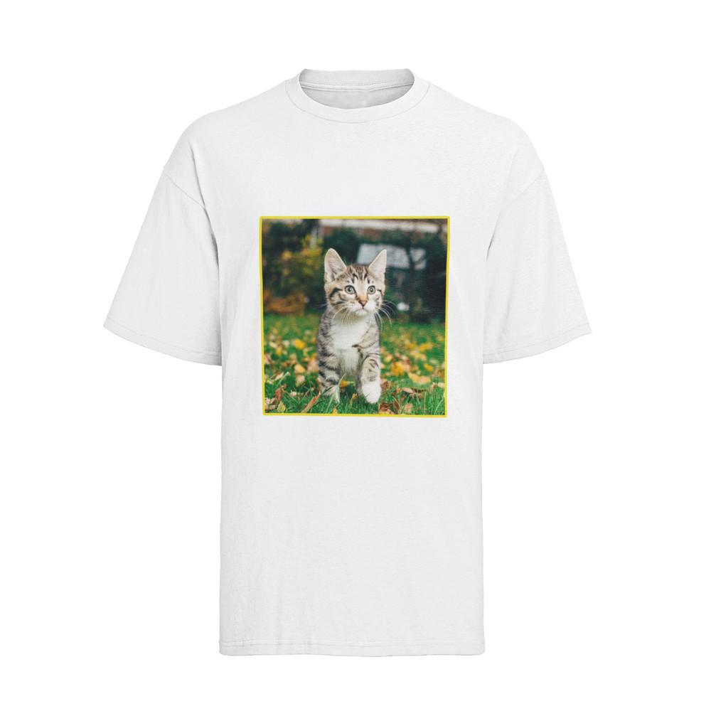 

Personalisiertes Katzen Spruch Foto RIP Gedenken Verstorben Katze Herren T-Shirt 2XL