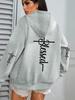 2026 Damen Freizeit Kapuzenpullover Damen Gesegneter Aufdruck Sweatshirts Harajuku Hip Hop Streetwear Lässige Mode Fleece Sportbekleidung Kleidung