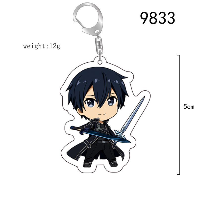 Sword Art Online Acrylic Keychain: Asuna, Sinon, Kirito Anime Charm