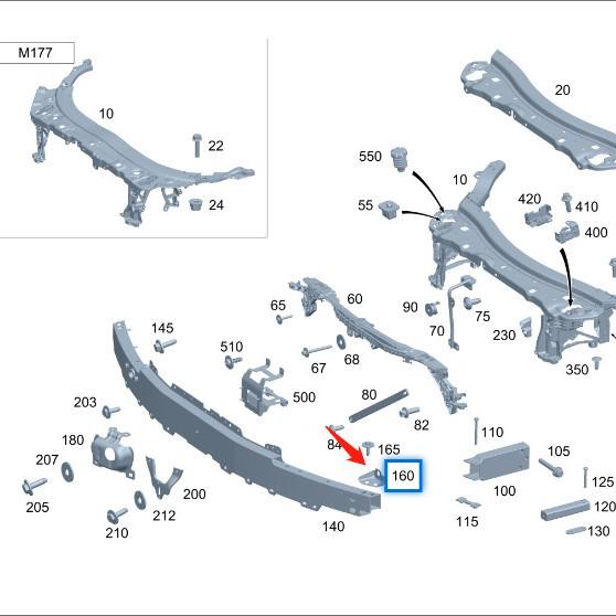 Headlight Small Bracket for Mercedes-Benz W213 E200/E300 (2136202800/2136202900)