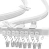 Flexible Curtain Rails 3Meter Ceiling Curtain Track with Rollers Clip Kits for Window Treatments In Homes and Offices